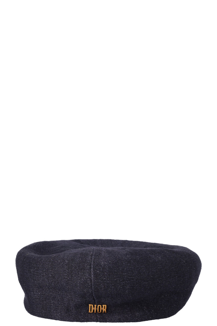 CHRISTIAN DIOR Arty Knit Beret Navy