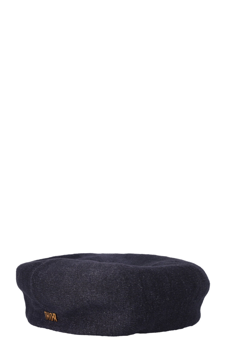 CHRISTIAN DIOR Arty Knit Beret Navy