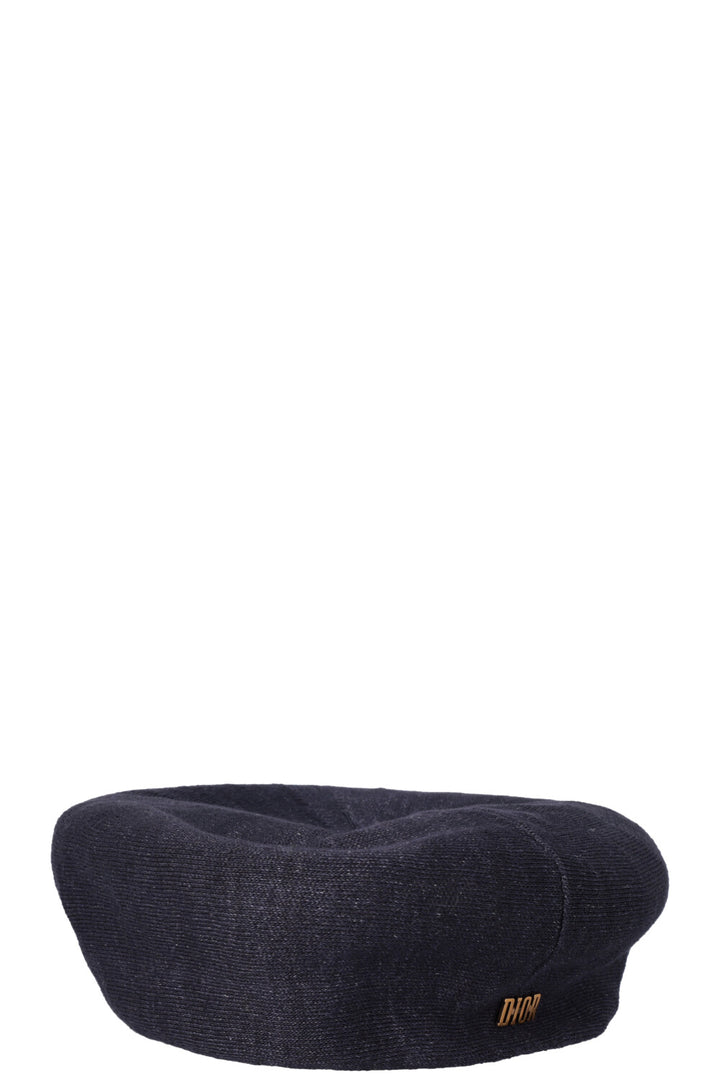 CHRISTIAN DIOR Arty Knit Beret Navy