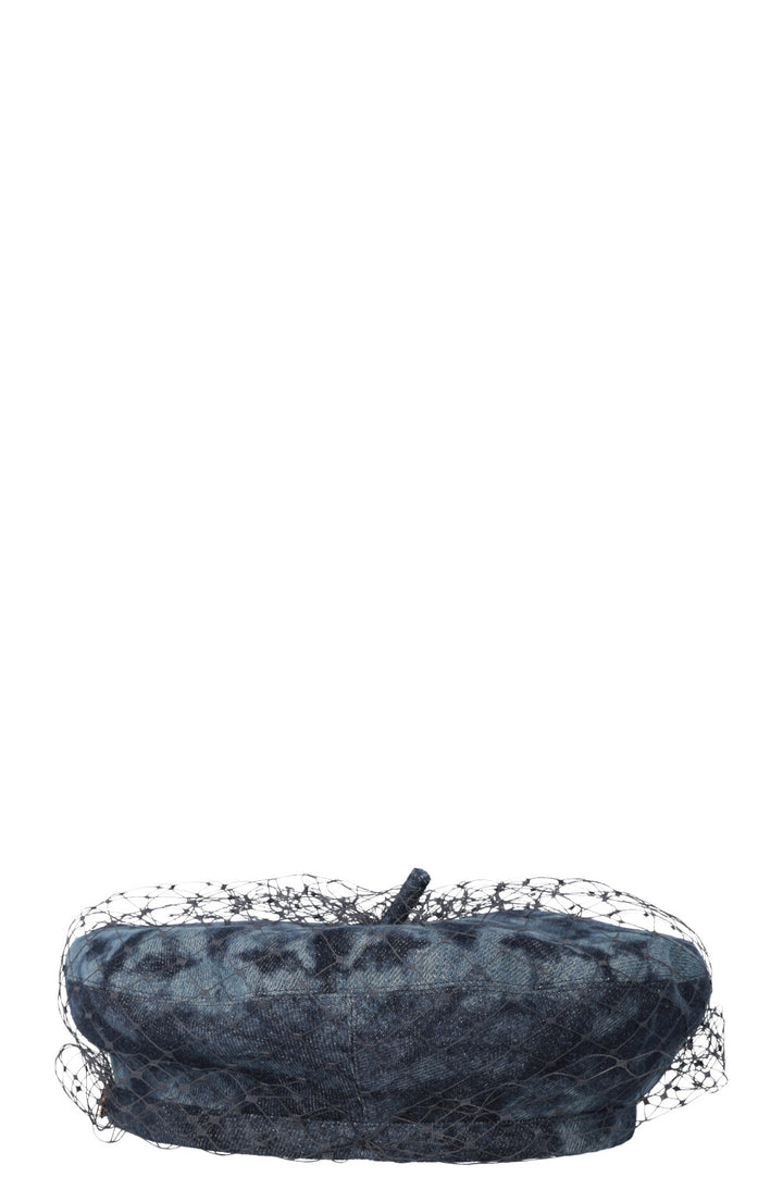 CHRISTIAN DIOR Tie Dye Arty Beret Denim