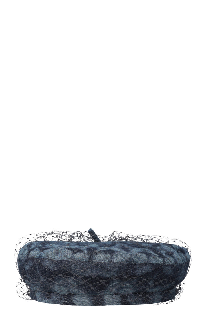 CHRISTIAN DIOR Tie Dye Arty Beret Denim