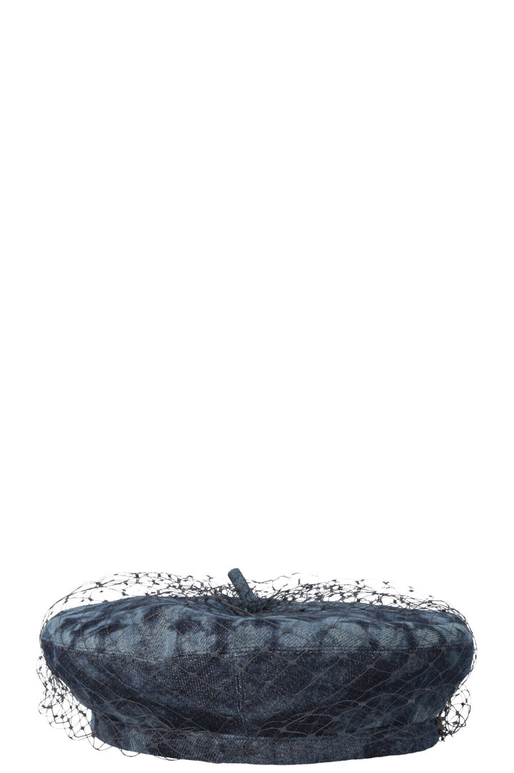 CHRISTIAN DIOR Tie Dye Arty Beret Denim