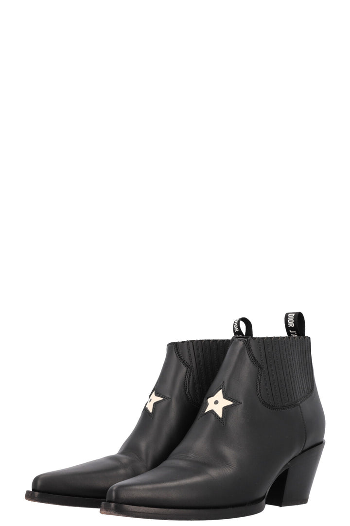 CHRISTIAN DIOR LA West Cowboy Boots Black