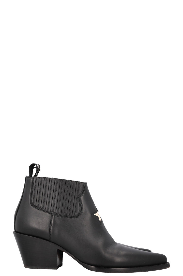 CHRISTIAN DIOR LA West Cowboy Boots Black