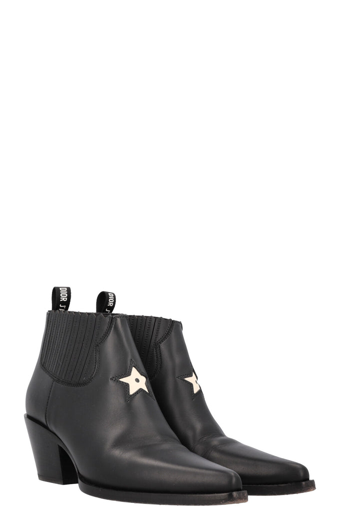 CHRISTIAN DIOR L.A West Cowboy Boots Black REAWAKE