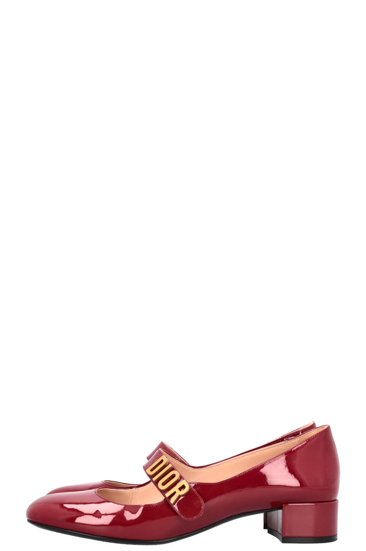 CHRISTIAN DIOR Baby-D Mary Jane Talons Bordeaux