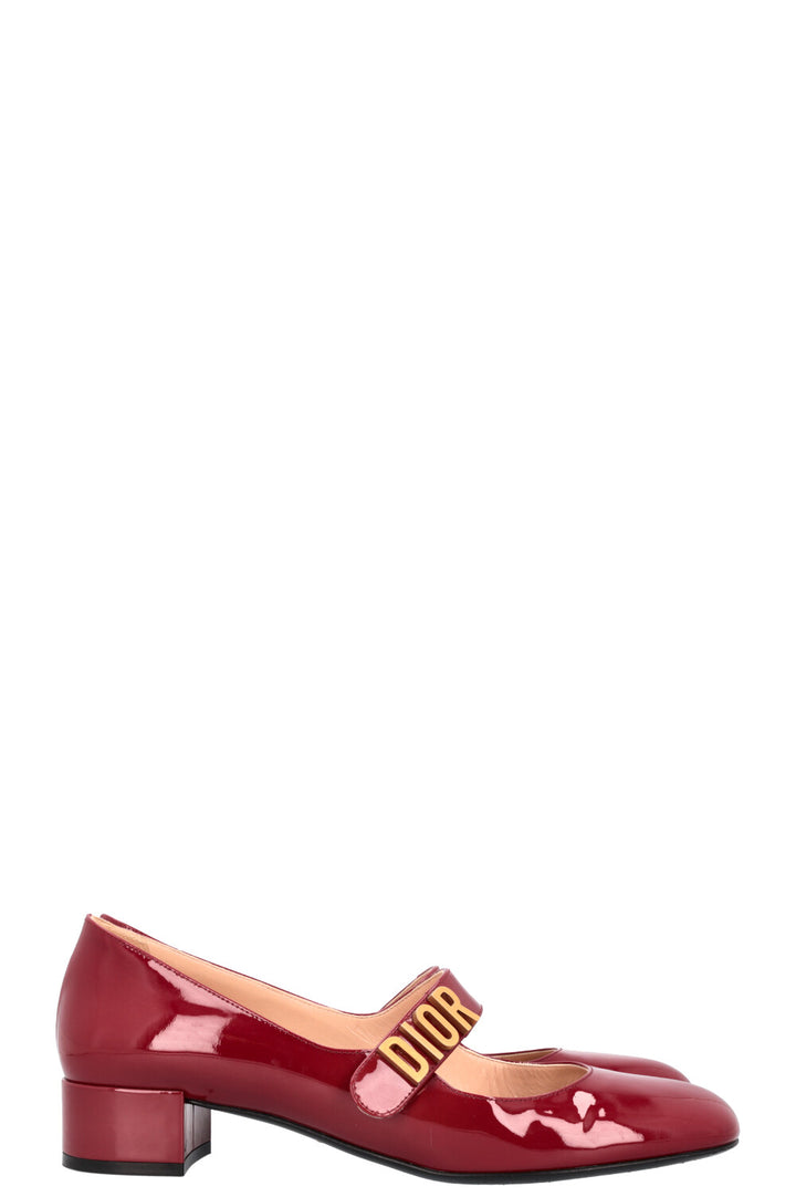 CHRISTIAN DIOR Baby-D Mary Jane Talons Bordeaux