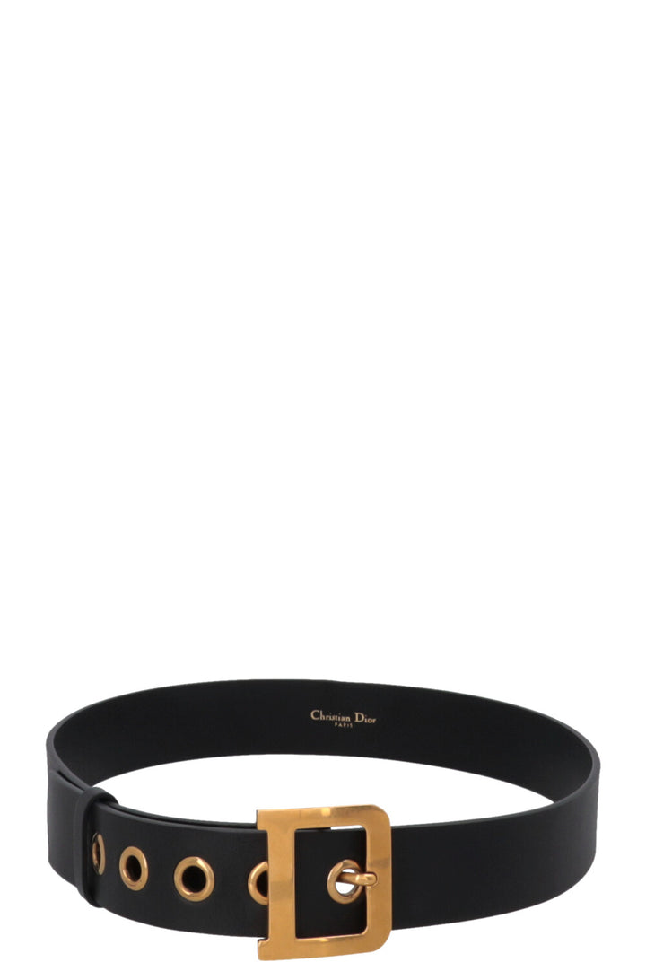 CHRISTIAN DIOR D-Fence Belt Leather Black