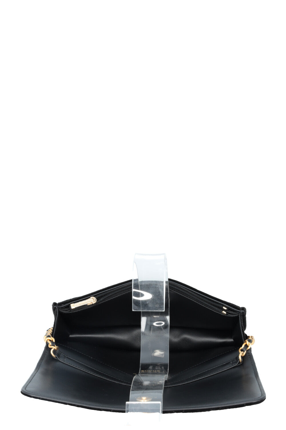 CHANEL 2023 Crossbody Bag Velvet Black