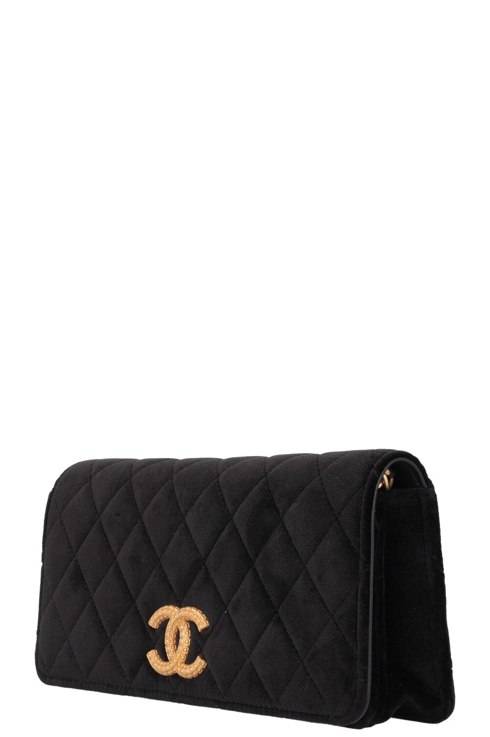 CHANEL 2023 Crossbody Bag Velvet Black
