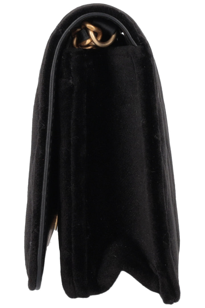 CHANEL 2023 Crossbody Bag Velvet Black