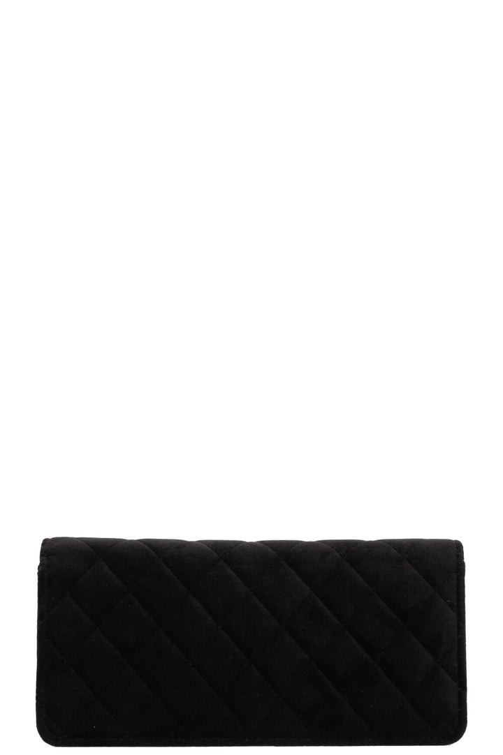 CHANEL 2023 Crossbody Bag Velvet Black