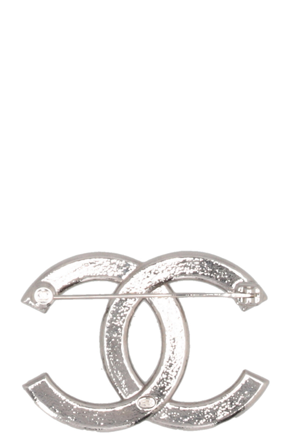CHANEL 2025 CC Chain Brooch Silver