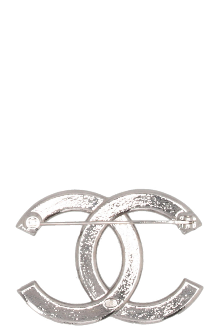 CHANEL 2025 CC Chain Brooch Silver