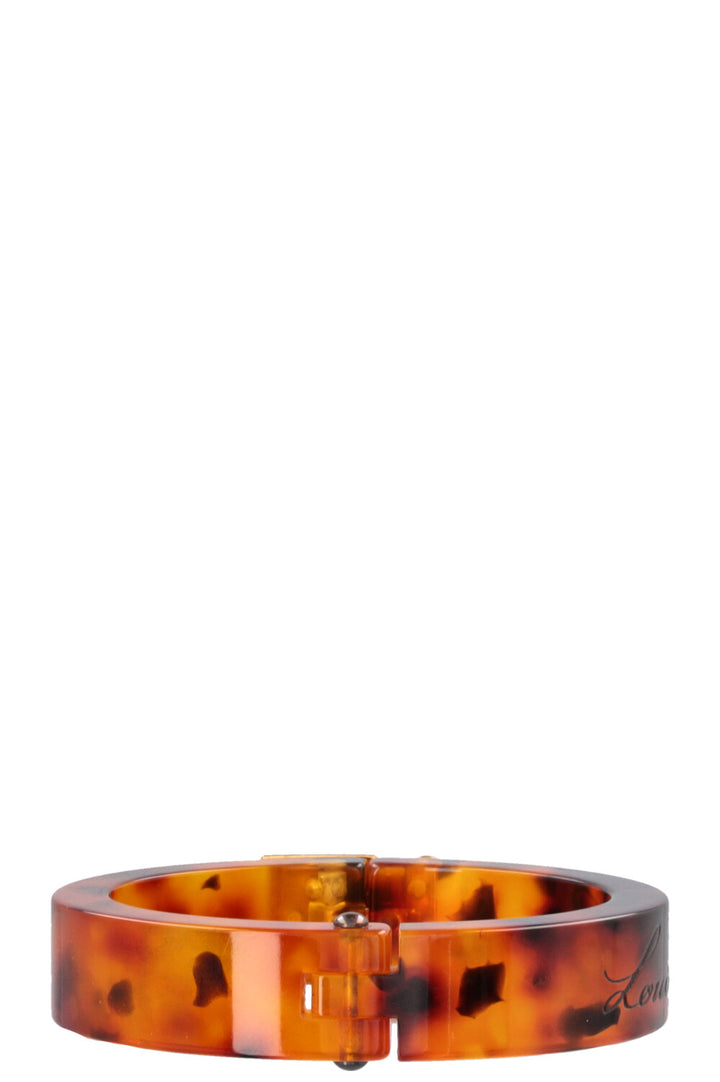 LOUIS VUITTON Lock Me Tortoise Resin Bracelet Brown