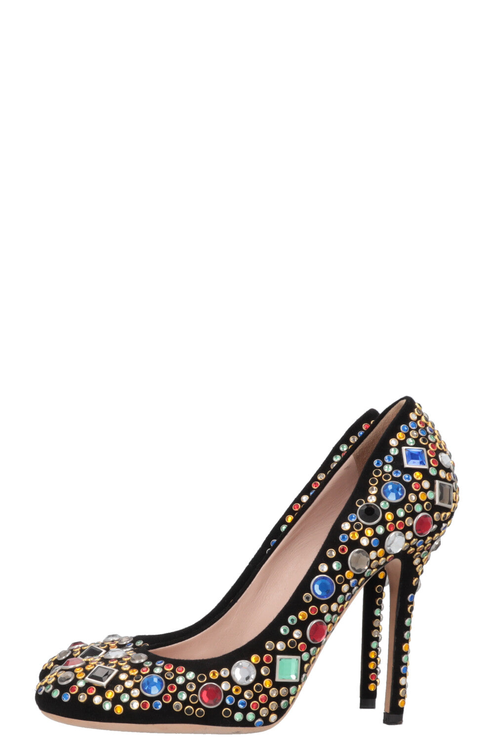 MIU MIU Heels Crystals Multicolor Black