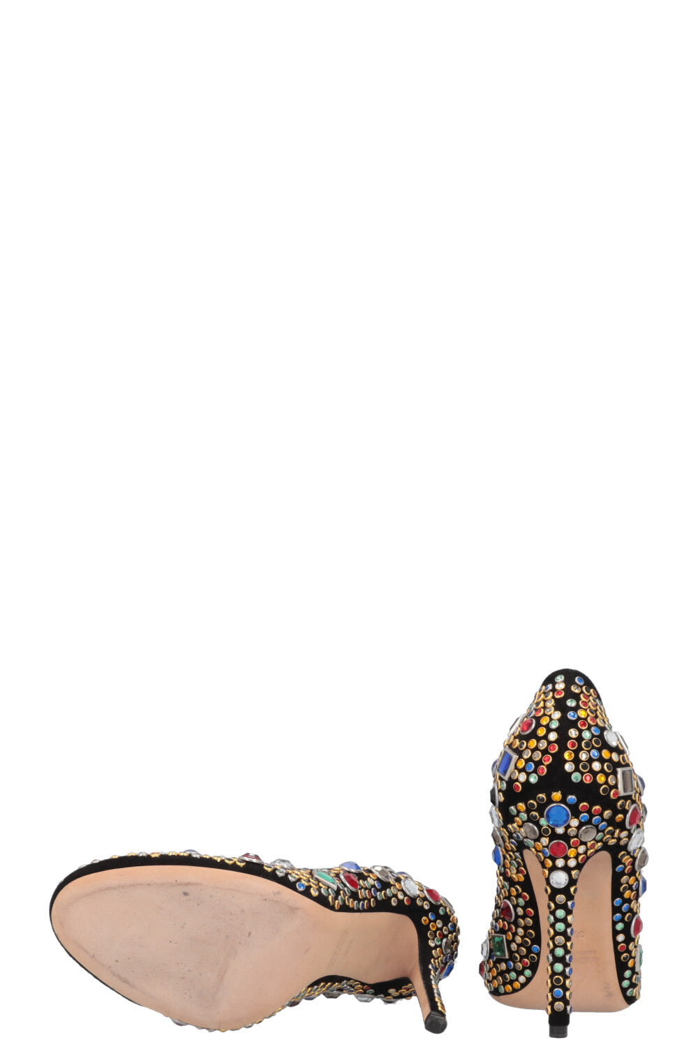 MIU MIU Heels Crystals Multicolor Black – REAWAKE