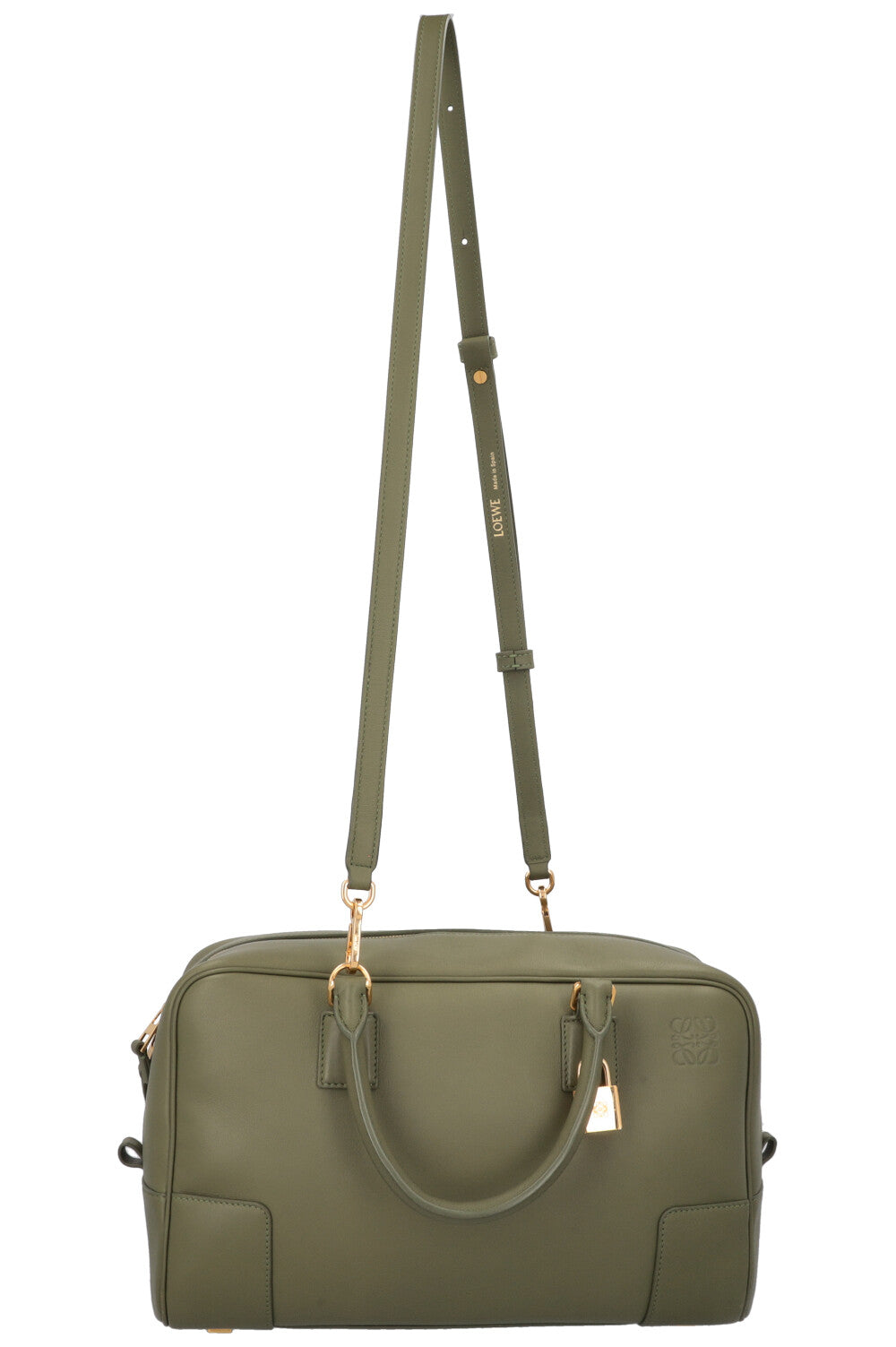 LOEWE Amazona 26 Bag Olive Green Leather
