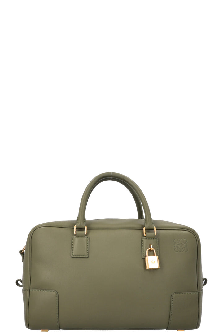LOEWE Amazona 26 Bag Olive Green Leather