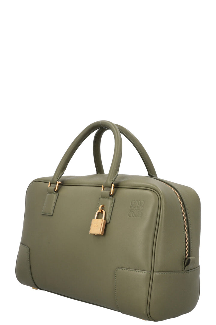LOEWE Amazona 26 Bag Olive Green Leather