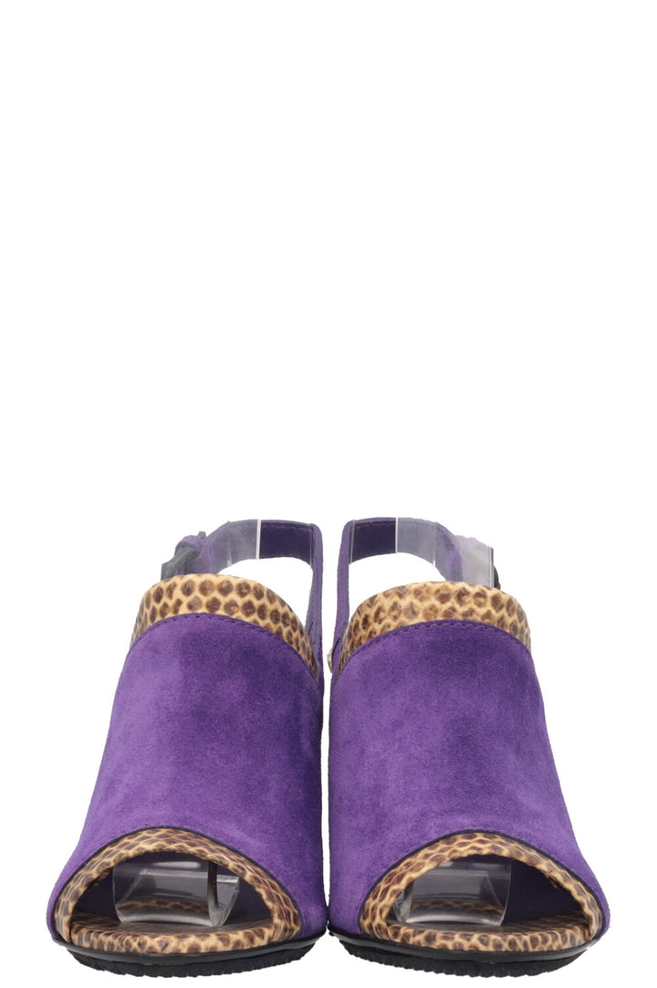BOTTEGA VENETA Heels Python Suede Purple
