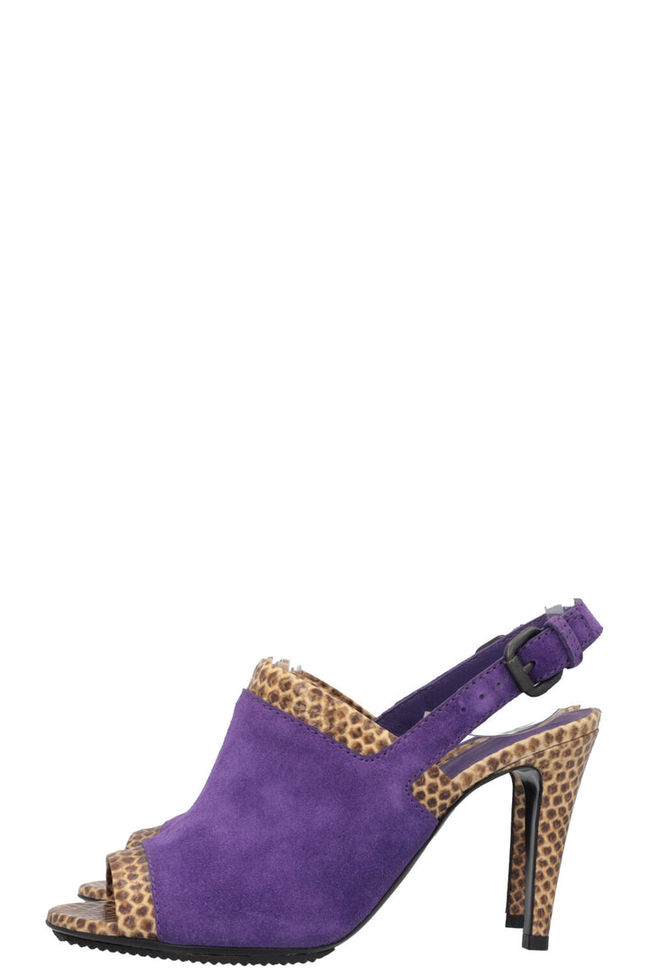 BOTTEGA VENETA Heels Python Suede Purple