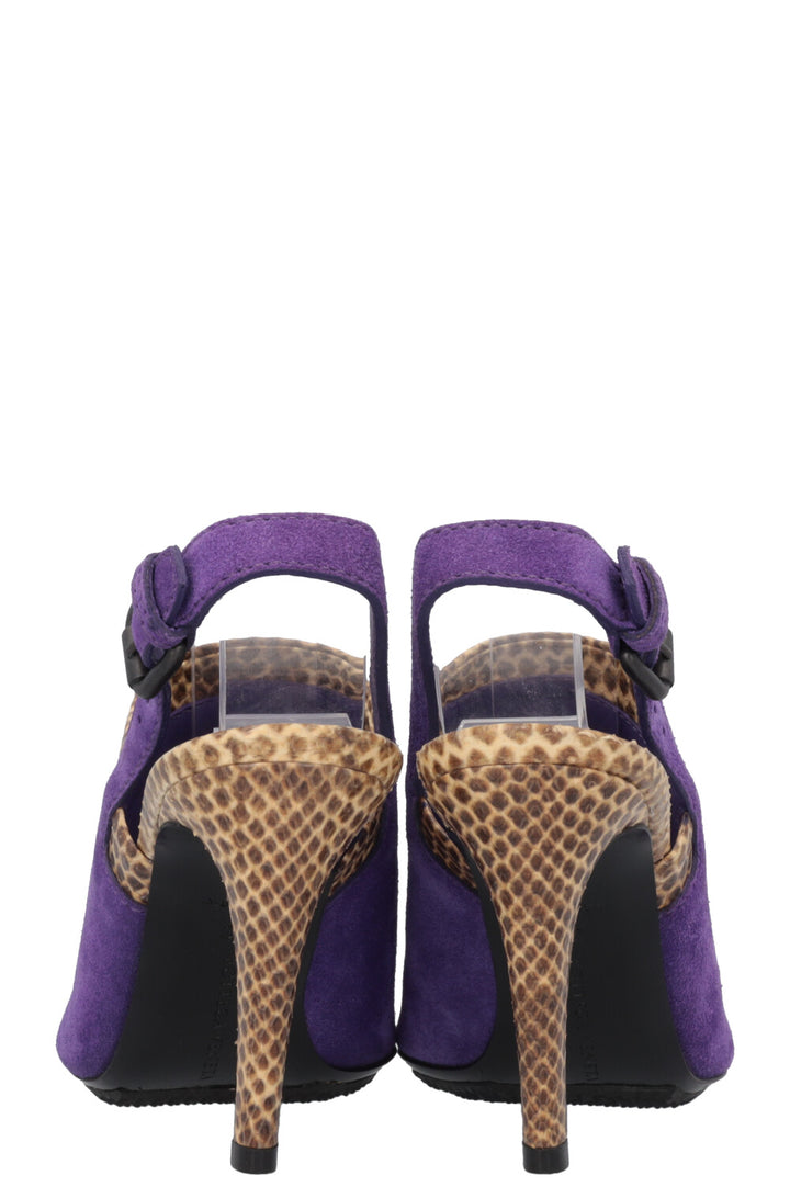 BOTTEGA VENETA Heels Python Suede Purple