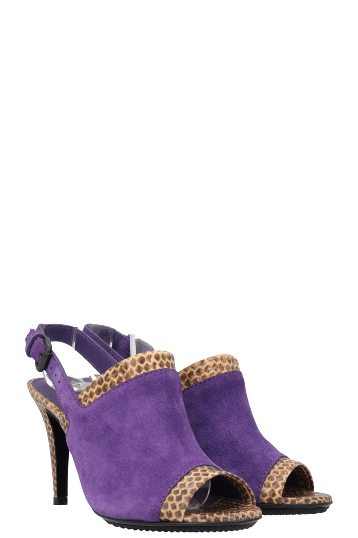 BOTTEGA VENETA Heels Python Suede Purple