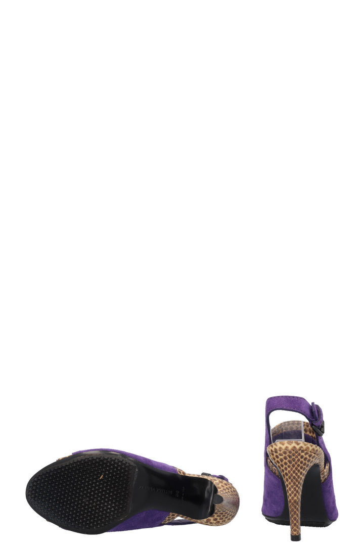 BOTTEGA VENETA Heels Python Suede Purple