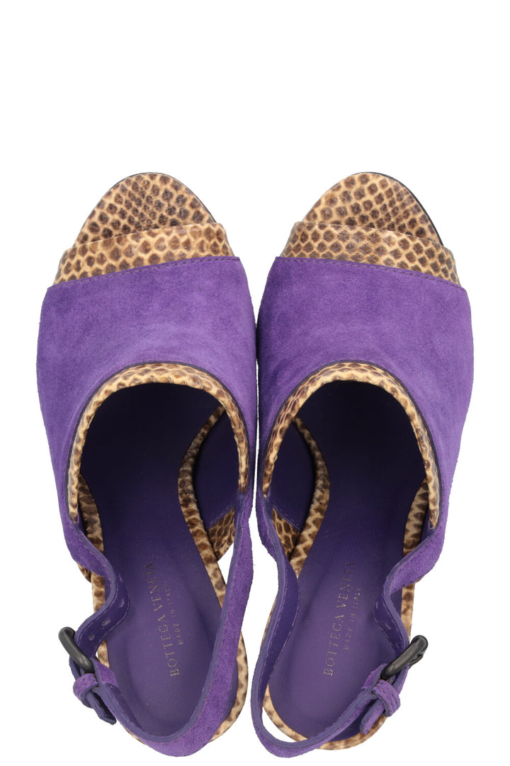 BOTTEGA VENETA Heels Python Suede Purple