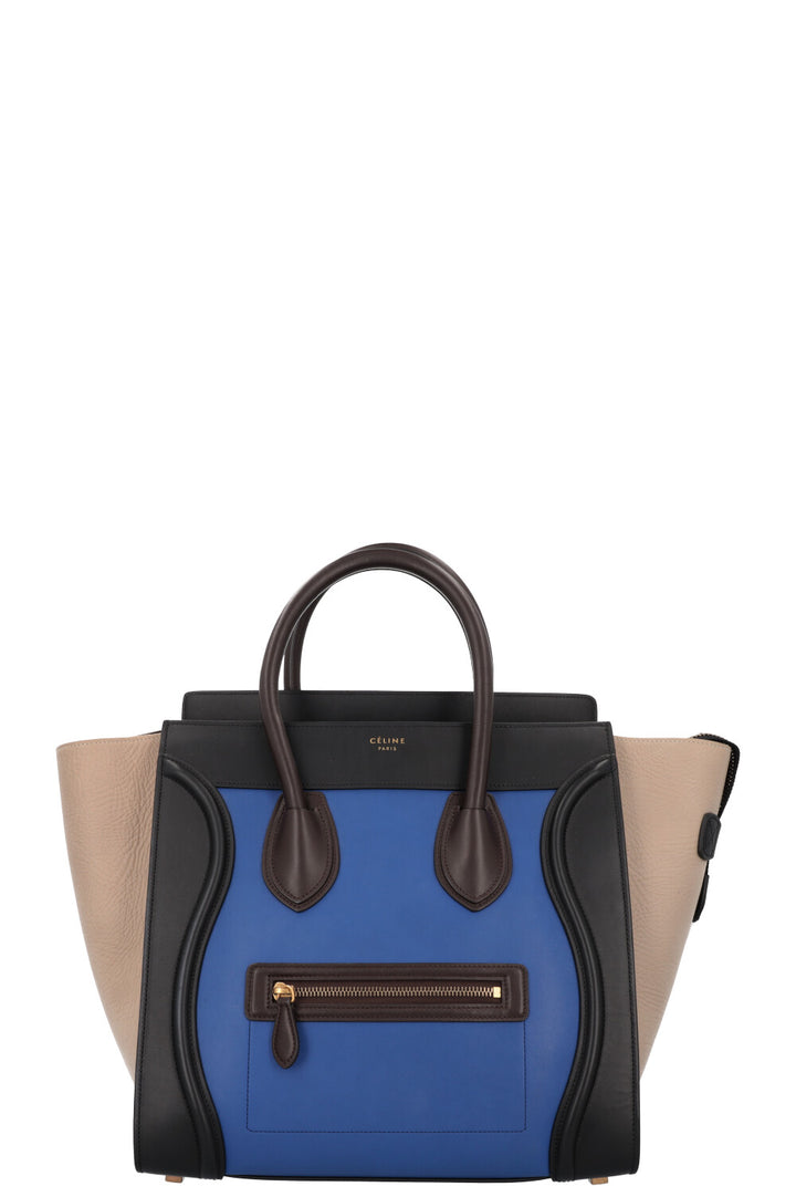 CÉLINE Mini Luggage Leather Blue Black Beige Brown