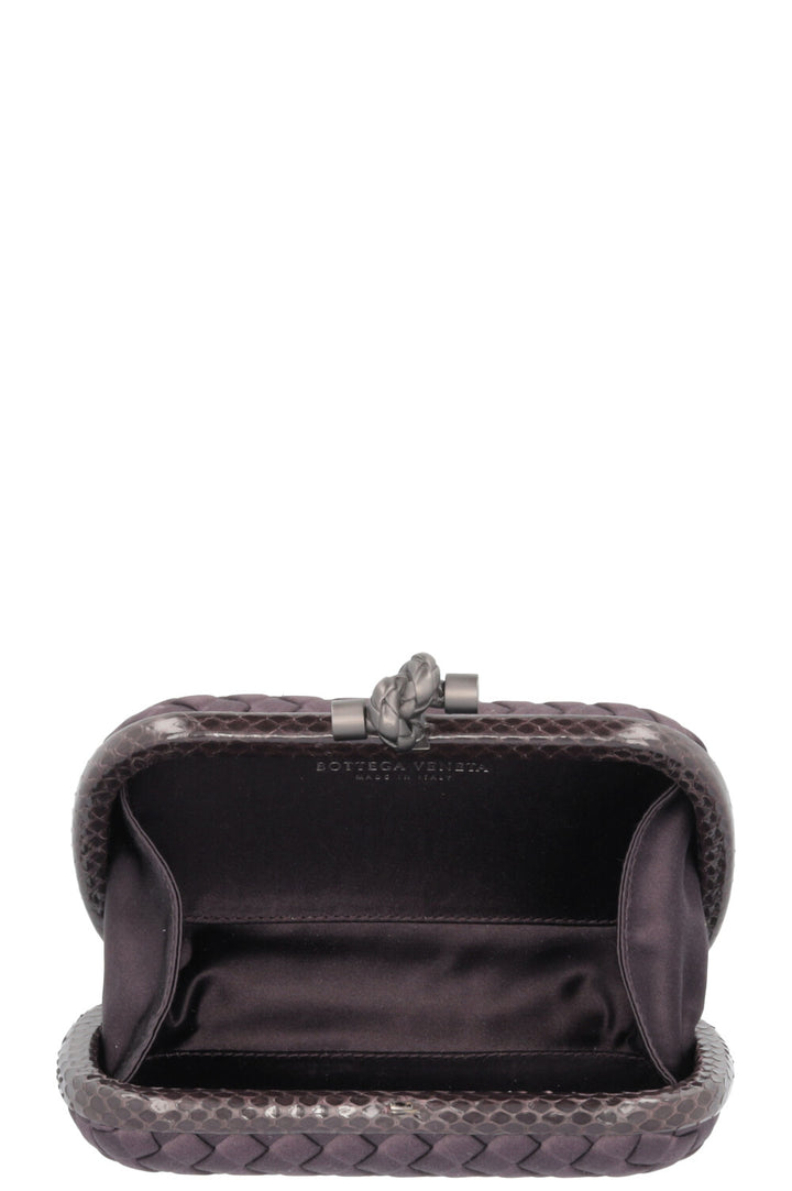 BOTTEGA VENETA Knot Clutch Intrecciato Purple