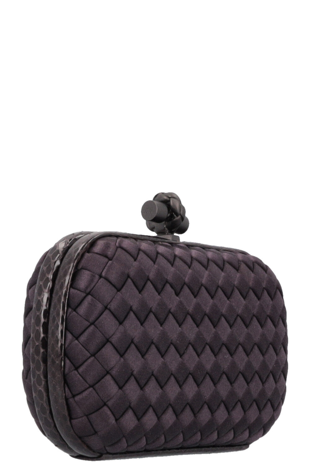 BOTTEGA VENETA Knot Clutch Intrecciato Purple