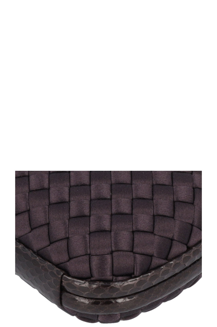 BOTTEGA VENETA Knot Clutch Intrecciato Purple