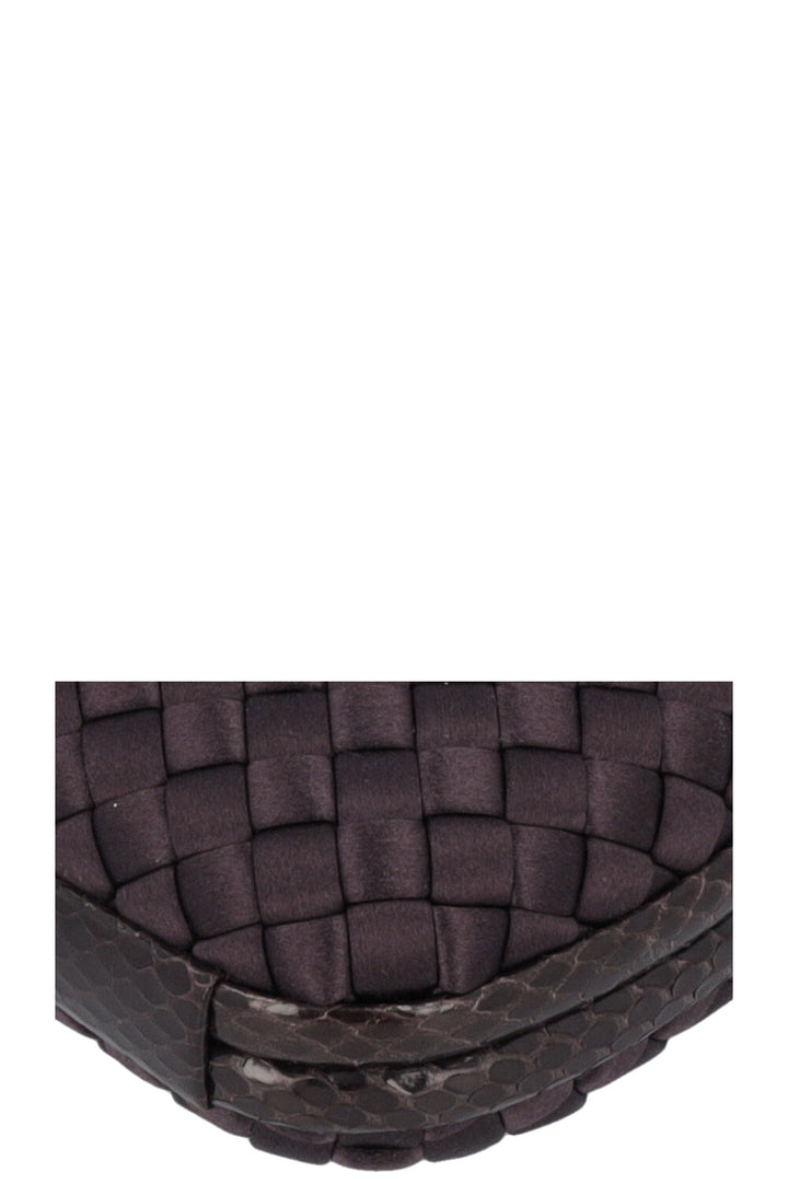 BOTTEGA VENETA Knot Clutch Intrecciato Purple