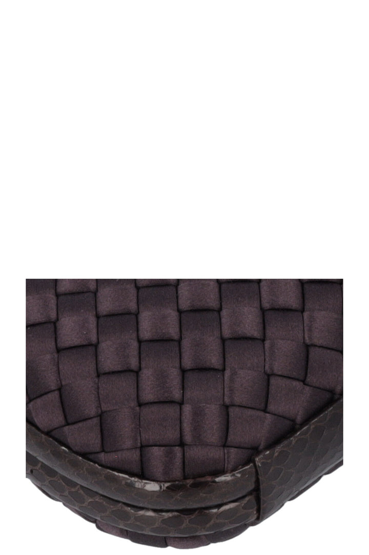 BOTTEGA VENETA Knot Clutch Intrecciato Purple