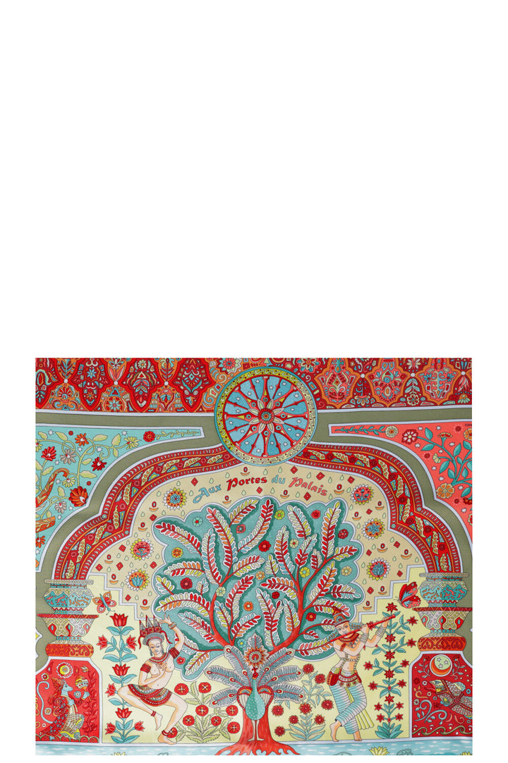 HERMÈS Aux Portes Du Palais Carré 90 Silk Yellow