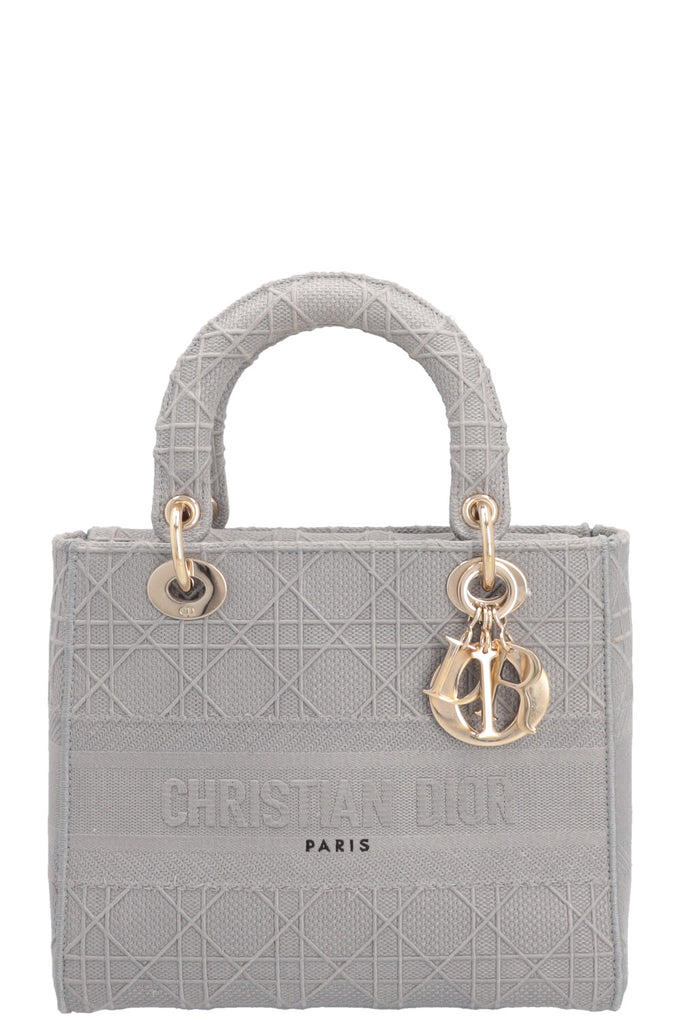 CHRISTIAN DIOR Lady D Lite Cannage Canvas Grey REAWAKE