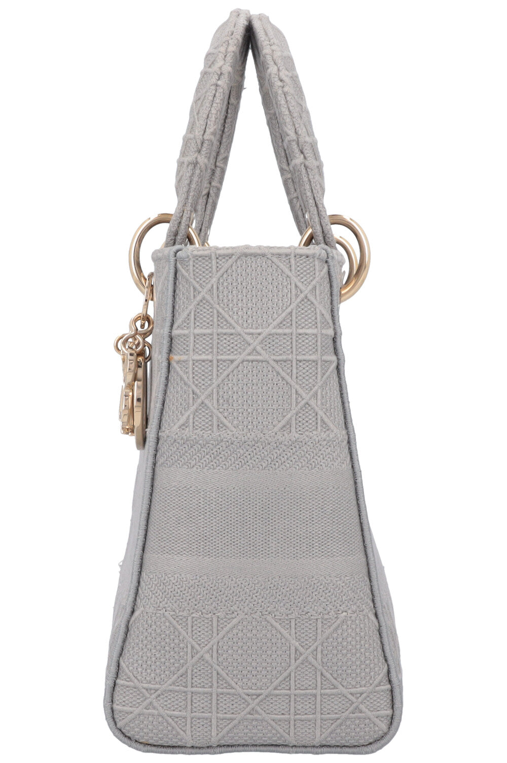 CHRISTIAN DIOR Lady D-Lite Cannage Canvas Grey