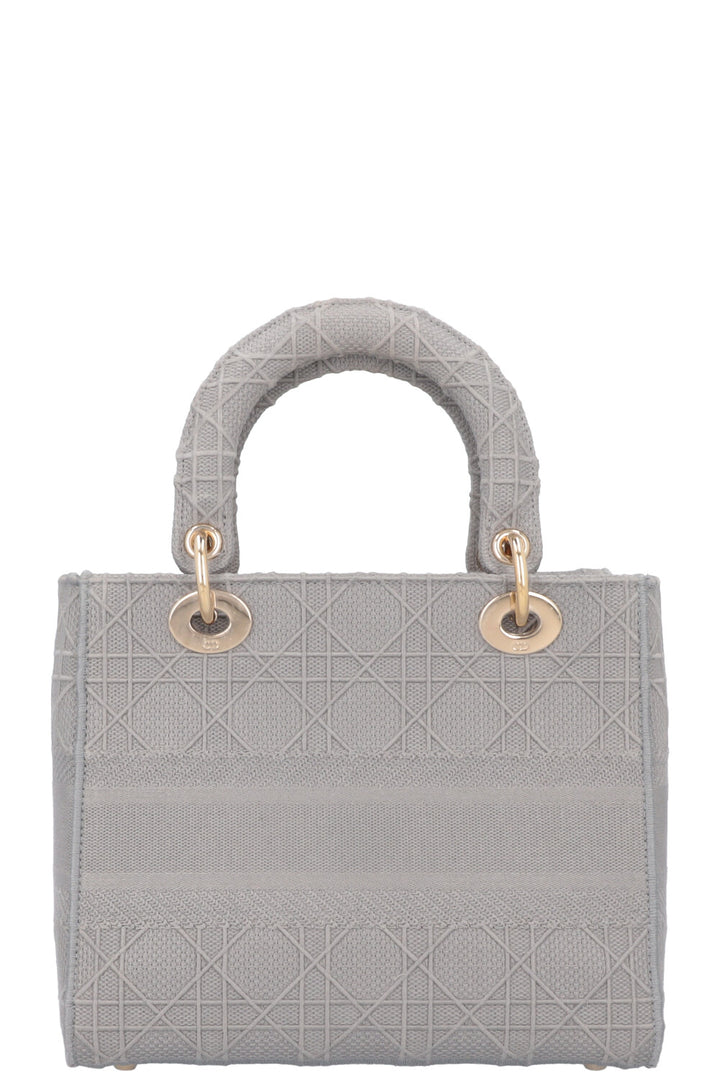 CHRISTIAN DIOR Lady D-Lite Cannage Canvas Grey