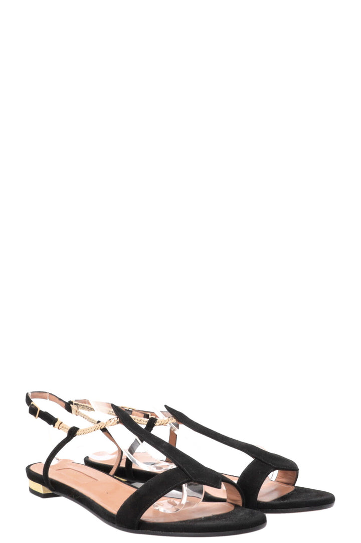 AQUAZURRA Vogue Sandals Suede Black