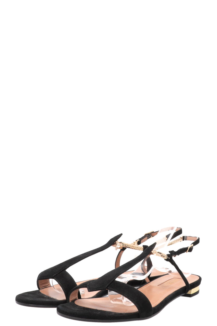 AQUAZURRA Vogue Sandals Suede Black