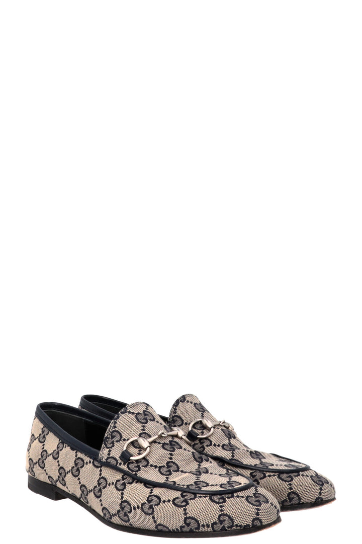 GUCCI Jordaan Loafers Supreme Canvas Navy