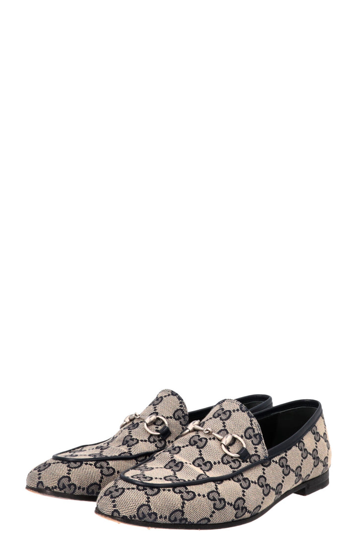GUCCI Jordaan Loafers Supreme Canvas Navy