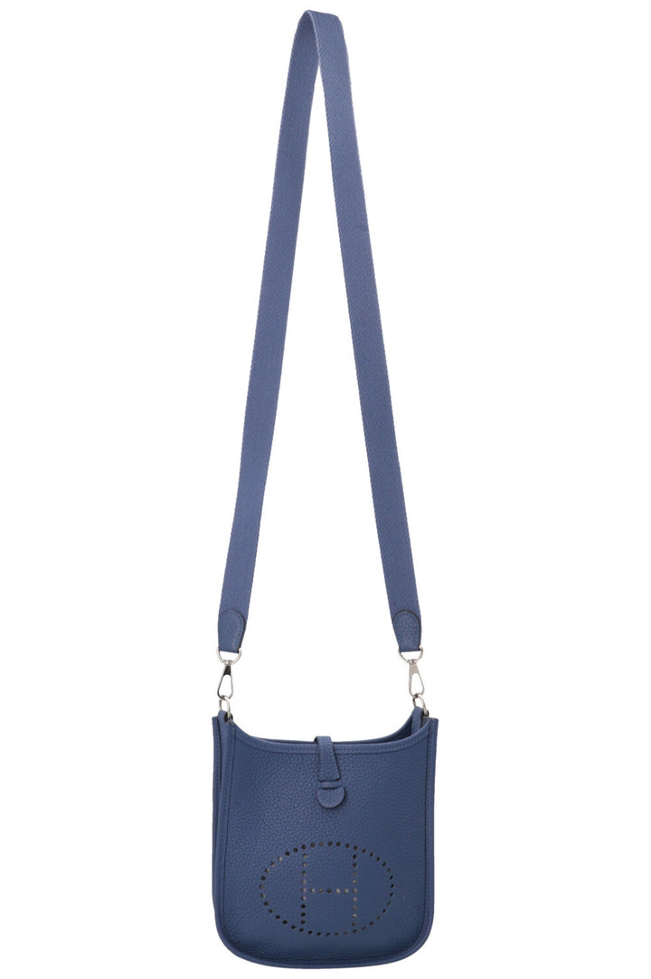 HERMÈS Mini Evelyne TPM 16 Clemence Bleu Brighton