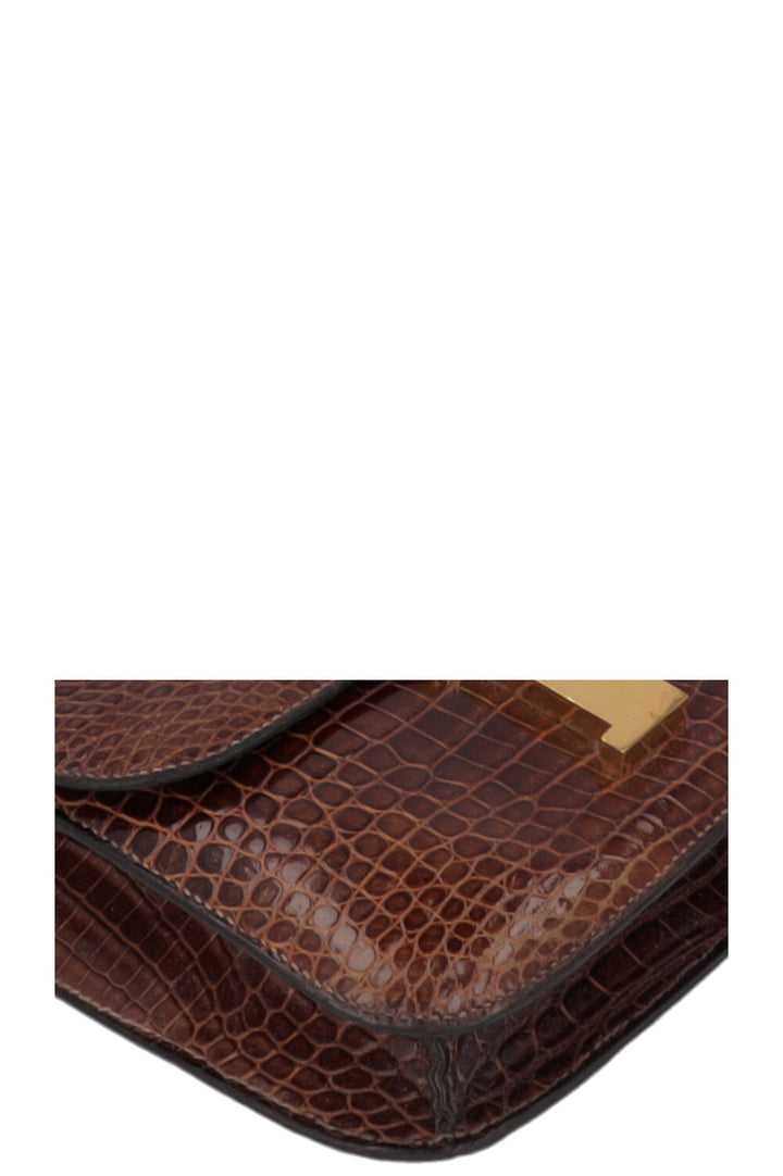 HERMÈS Constance 23 Crocodile Porosus Brown