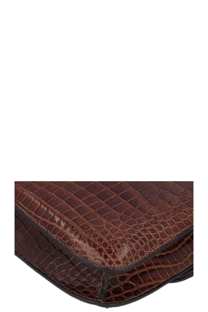 HERMÈS Constance 23 Crocodile Porosus Brown