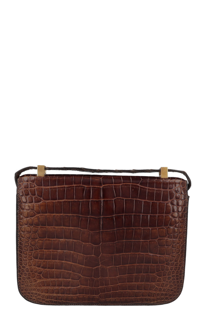 HERMÈS Constance 23 Crocodile Porosus Brown