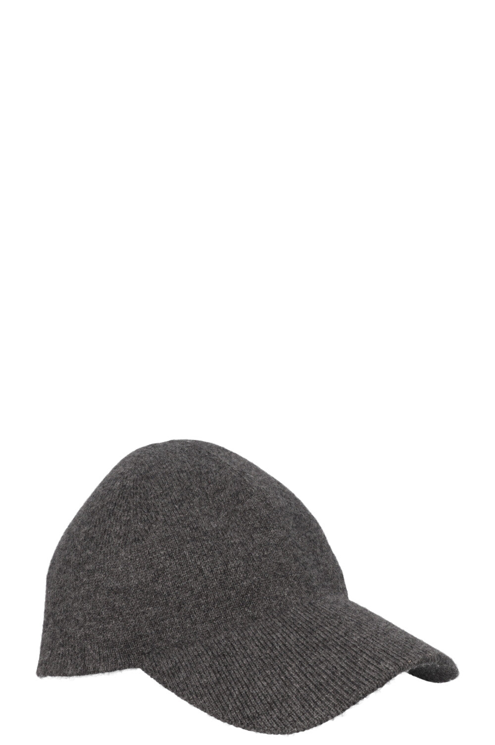 SAINT LAURENT Logo Knit Baseball Cap Cashmere Grey