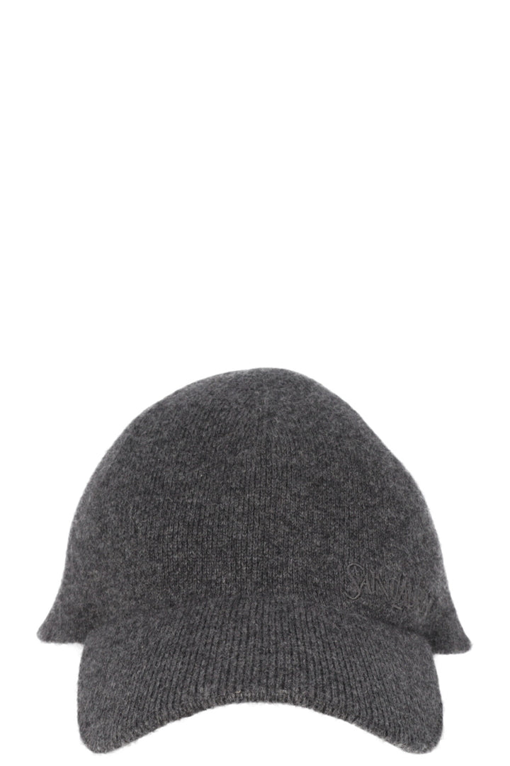 Casquette de baseball en maille logo SAINT LAURENT Gris cachemire
